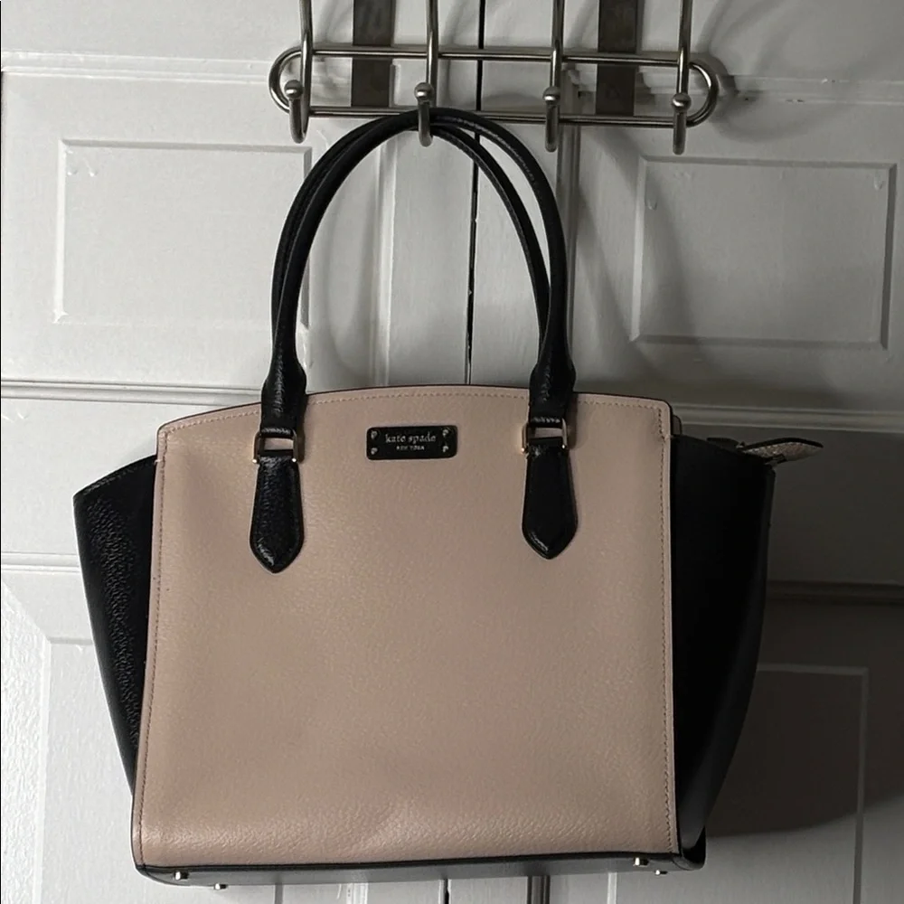 kate spade Two-Tone Blush and Black Satchel - Picture 16 of 16